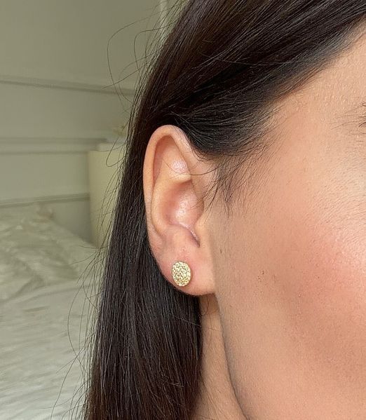 COINS SHINE Earrings | Сережки круглі з вставками з фіанатів з позолотою Earrings01g фото