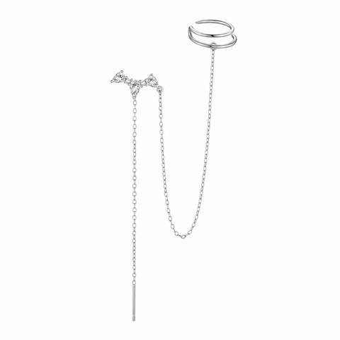 CRISTAL Earrings-Cuff | Срібна сережка-каф з камінцями Cuff13 фото