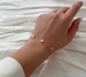 COINS SHINE Bracelet | Браслет з позолотою з п&rsquo;ятьма круглими підвісками, декорованими фіанітами Bracelet01g фото 4