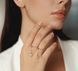 BLISS Ring | Срібна каблучка-ланцюжок з рухомою круглою підвіскою з позолотою Ring01g фото 4