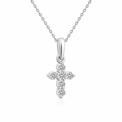 CROSS Necklace | Підвіска срібна з маленьким хрестиком 39174 фото