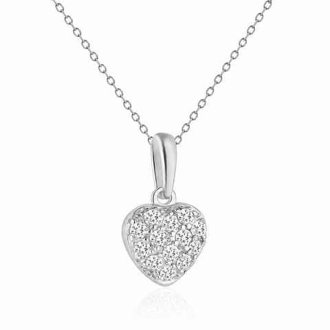 SMALL HEART Necklace | Підвіска срібна з маленьким сердечком 30213 фото