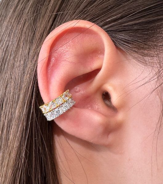 ELEGANCE Cuff | Каф з прозорими камінцями з позолотою  [Передзамовлення. Очікується з 18-го вересня]  Cuff15 фото