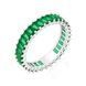 TENDERNESS Ring | Cрібна каблучка з зеленими вставками 10602z-17.5 фото