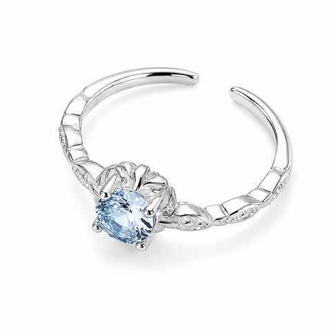 SKY Ring | Срібна каблучка з блакитним камінцем Ring04 фото