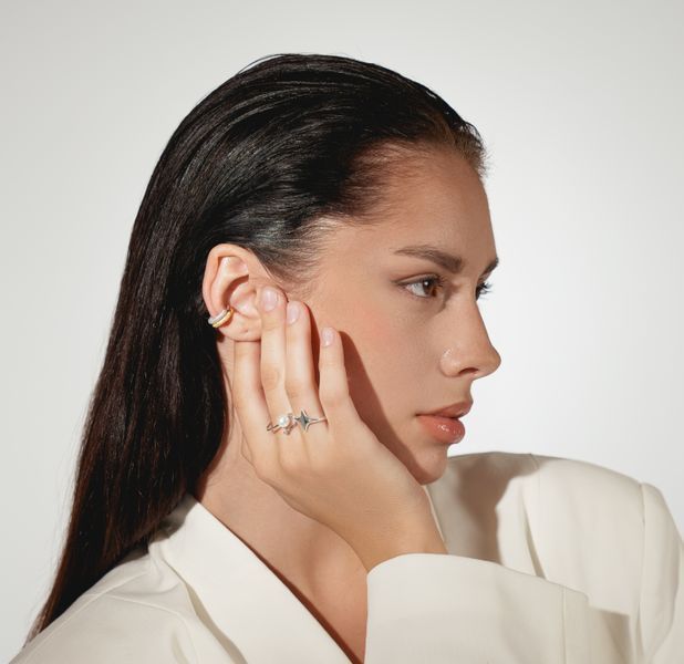 SOLEIL Cuff | Срібний каф із розсипом камінців  [Передзамовлення. Очікується з 10-го жовтня]  Cuff18 фото