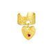 AMOUR Cuff | Срібний каф із серцем і камінцем з позолотою Cuff19 фото