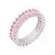 TENDERNESS Ring | Cрібна каблучка з рожевими вставками 10602r-17.5 фото