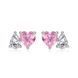 LOVE Earrings | Сережки з прозорим та рожевим камінцями  [Передзамовлення. Очікується з 10-го жовтня] 