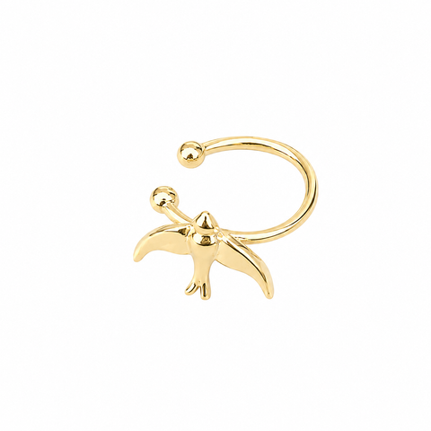SWALLOW Cuff | Срібний каф з ластівкою з позолотою Cuff11 фото
