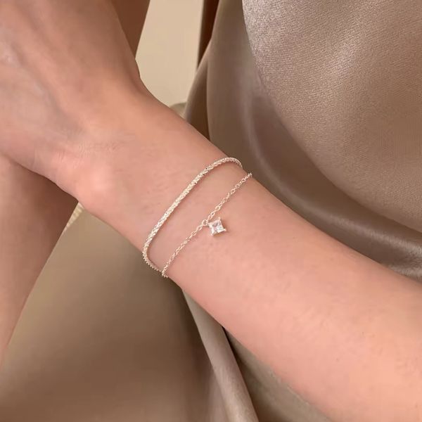 LINK Bracelet | Браслет з двома ланцюжками та маленькою деталлю Bracelet02 фото